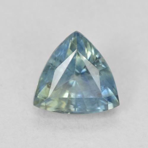 0.76ct 天然 青色 蓝宝石, 胖三角形, VS