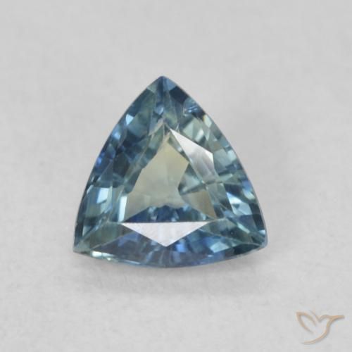 0.50ct 天然 青色 蓝宝石, 胖三角形, VS