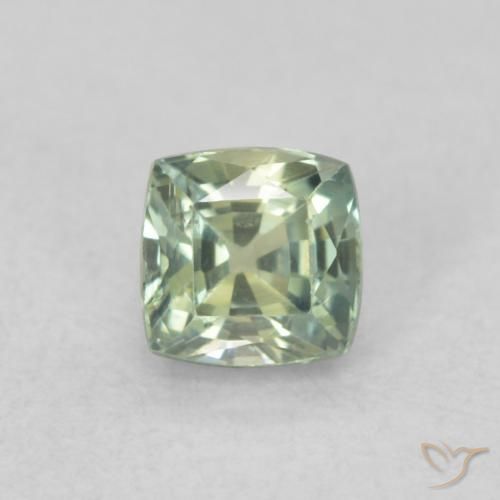 0.57ct 天然 Medium Light-Green 蓝宝石, 软垫, VS