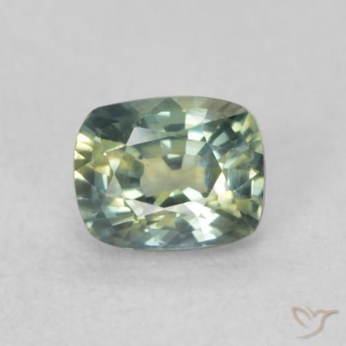 0.64ct 天然 蓝绿色 蓝宝石, 软垫, VS
