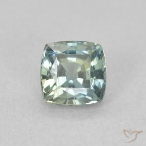 0.57ct 天然 青色 蓝宝石, 软垫, VS