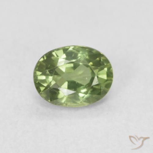 0.48ct 天然 中绿色 蓝宝石, 椭圆形, VVS-VS