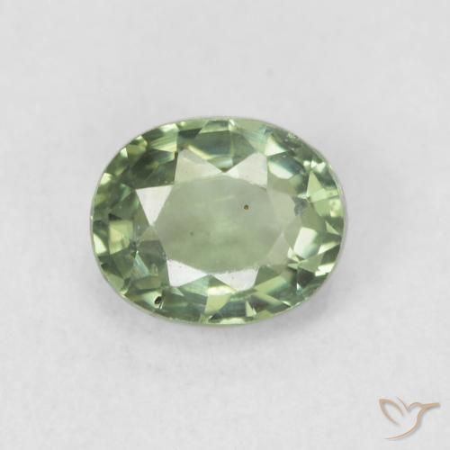 0.66ct 天然 浅绿色 蓝宝石, 椭圆形, VVS-VS
