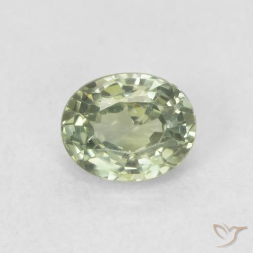 0.58ct 天然 浅绿色 蓝宝石, 椭圆形, VVS-VS