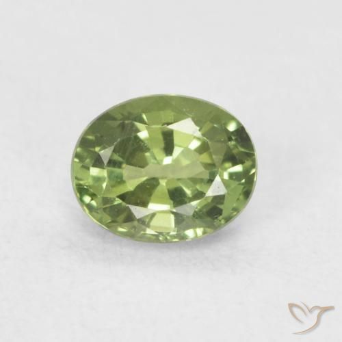 0.52ct 天然 中绿色 蓝宝石, 椭圆形, VVS-VS