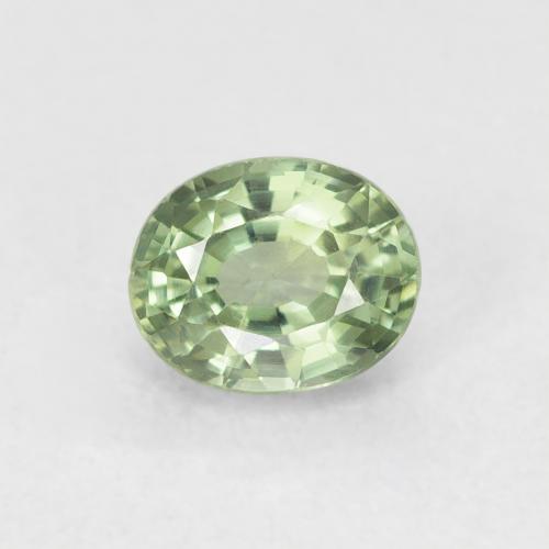 0.65ct 天然 非常浅的绿色 蓝宝石, 椭圆形, VVS-VS