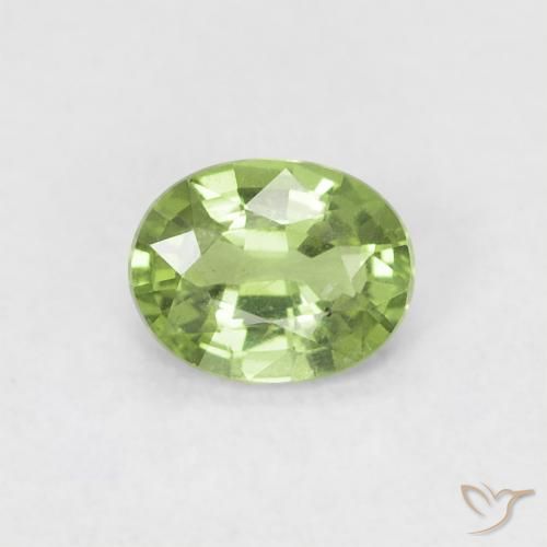 0.44ct 天然 梨绿 蓝宝石, 椭圆形, VVS-VS
