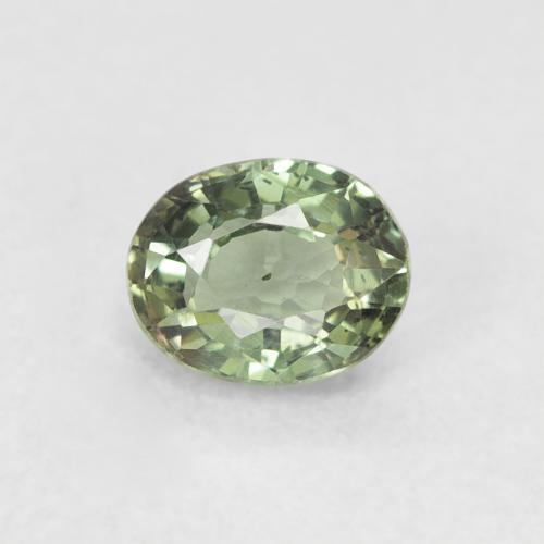 0.56ct 天然 浅绿色 蓝宝石, 椭圆形, VVS-VS
