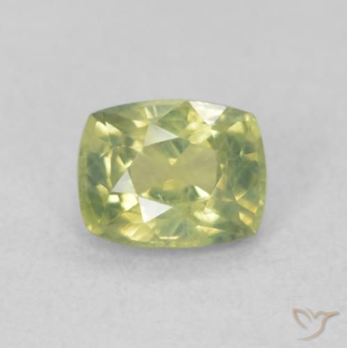 0.61ct 天然 淡柠檬黄 蓝宝石, 软垫, VS