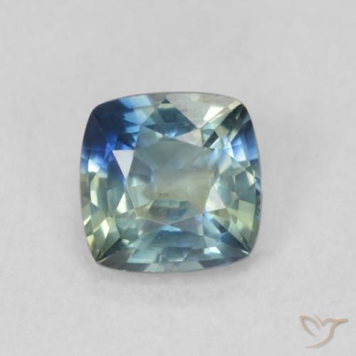 0.64ct 天然 青色 蓝宝石, 软垫, VS