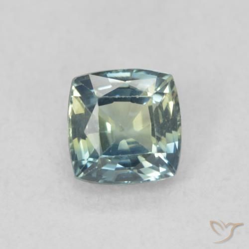 0.53ct 天然 青色 蓝宝石, 软垫, VS