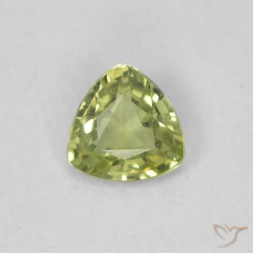 0.30ct 天然 柠檬黄 蓝宝石, 胖三角形, VVS