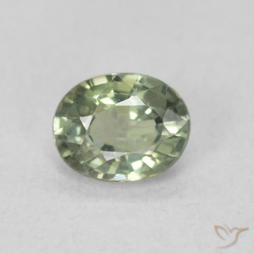 0.50ct 天然 浅绿色 蓝宝石, 椭圆形, VVS