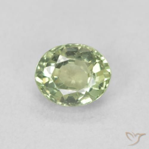 0.51ct 天然 浅鼠尾草绿色 蓝宝石, 椭圆形, VVS