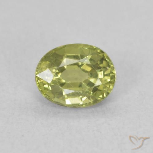 0.49ct 天然 温暖的森林绿 蓝宝石, 椭圆形, VS