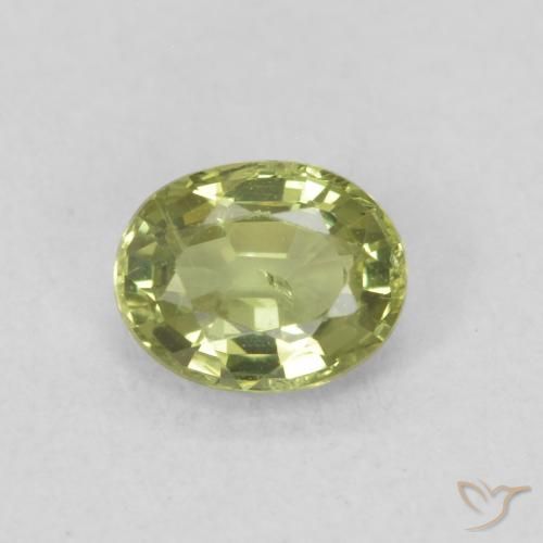 0.45ct 天然 浅绿色 蓝宝石, 椭圆形, VS