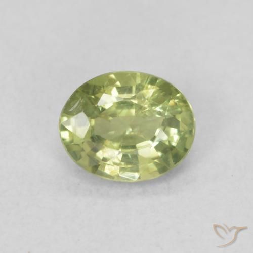 0.43ct 天然 温暖的森林绿 蓝宝石, 椭圆形, VS