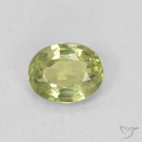 0.41ct 天然 暖土绿 蓝宝石, 椭圆形, VS