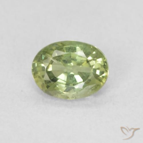 0.42ct 天然 浅森林绿 蓝宝石, 椭圆形, VS