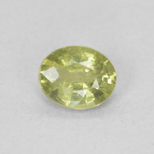 0.42ct 天然 暖土绿 蓝宝石, 椭圆形, VS