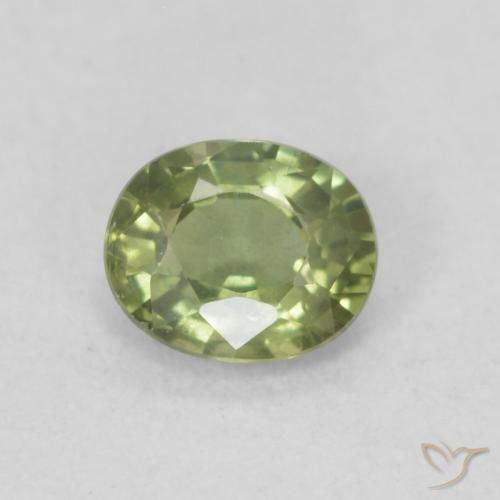0.46ct 天然 浅绿色 蓝宝石, 椭圆形, VS