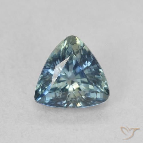 0.54ct 天然 青色 蓝宝石, 胖三角形, VS