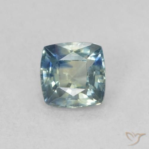 0.44ct 天然 绿蓝色 蓝宝石, 软垫, VS