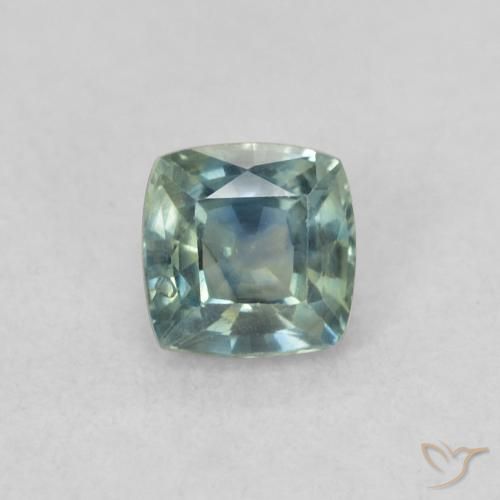 0.48ct 天然 青色 蓝宝石, 软垫, VS