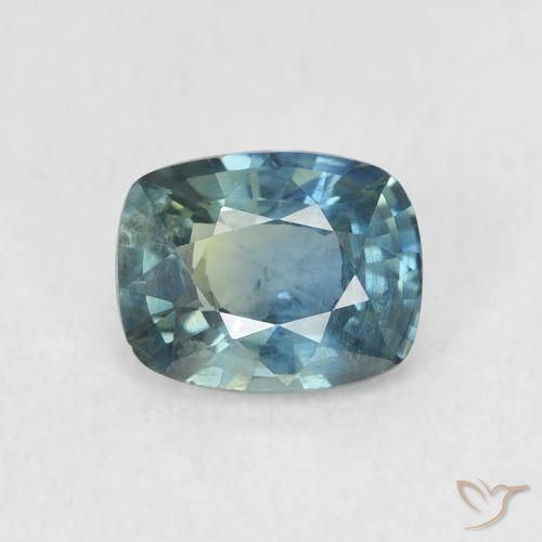 0.81ct 天然 青色 蓝宝石, 软垫, VS