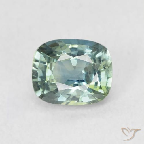 0.77ct 天然 青色 蓝宝石, 软垫, VS