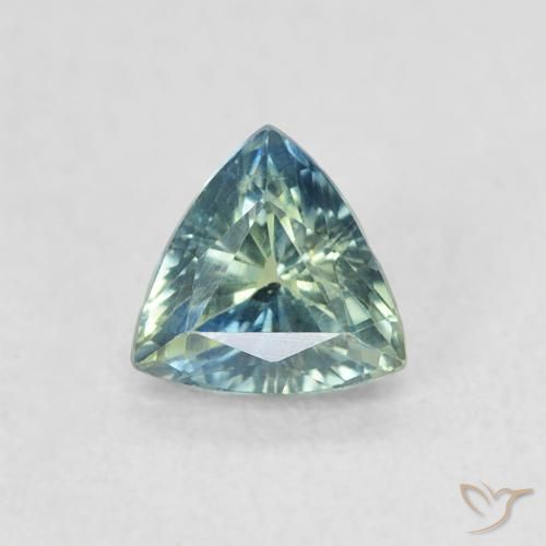 0.54ct 天然 青色 蓝宝石, 胖三角形, VVS-VS
