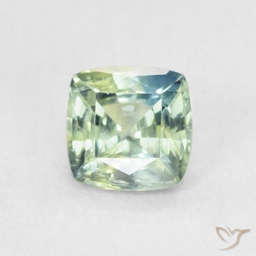 0.63ct 天然 蓝绿色 蓝宝石, 软垫, VS