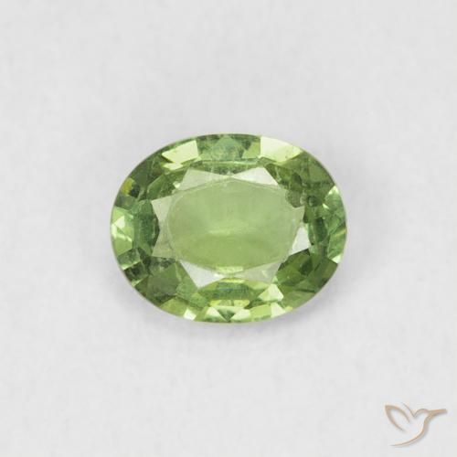 0.41ct 天然 梨绿 蓝宝石, 椭圆形, VVS