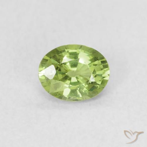 0.40ct 天然 浅绿色 蓝宝石, 椭圆形, VVS