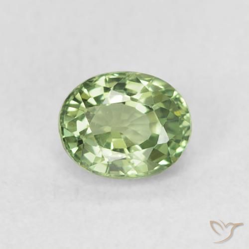 0.64ct 天然 浅绿色 蓝宝石, 椭圆形, VVS