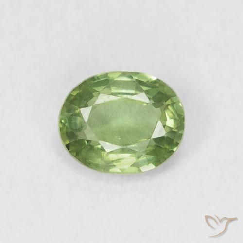 0.50ct 天然 中绿色 蓝宝石, 椭圆形, VS