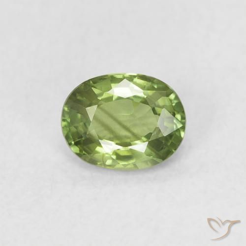 0.44ct 天然 浅森林绿 蓝宝石, 椭圆形, VS