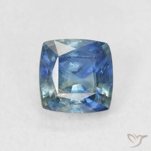 0.71ct 天然 青色 蓝宝石, 软垫, VS-SI