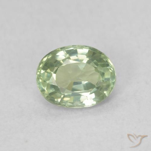 0.44ct 天然 浅鼠尾草绿色 蓝宝石, 椭圆形, VVS-VS