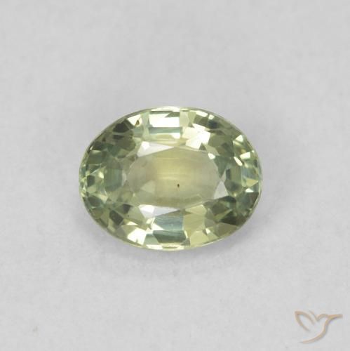0.43ct 天然 浅绿色 蓝宝石, 椭圆形, VVS-VS