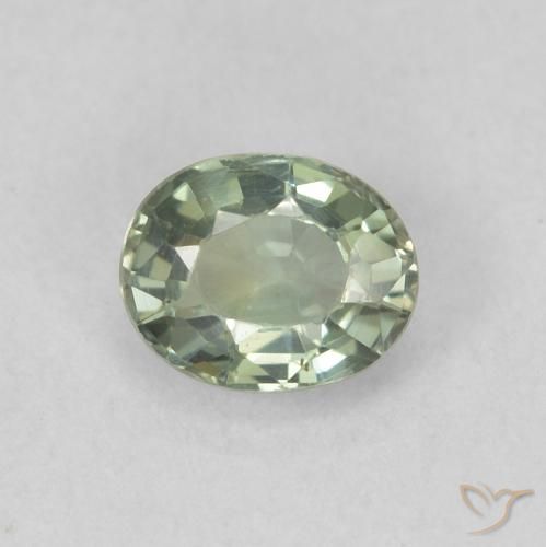 0.56ct 天然 森林绿 蓝宝石, 椭圆形, VVS-VS