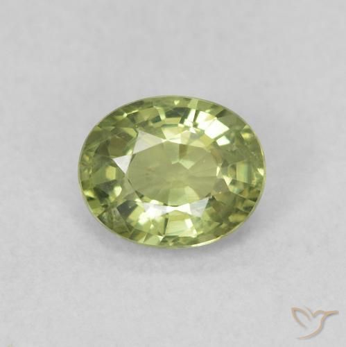 0.50ct 天然 温暖的森林绿 蓝宝石, 椭圆形, VVS-VS