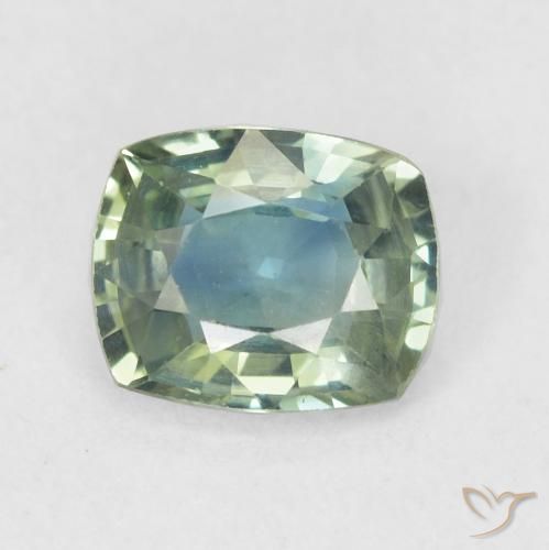 0.79ct 天然 青色 蓝宝石, 软垫, VS