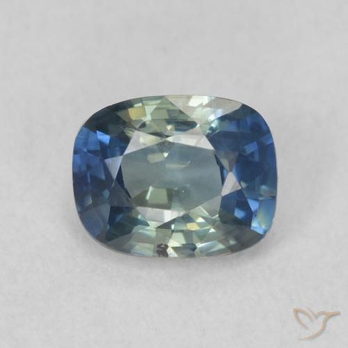 0.73ct 天然 青色 蓝宝石, 软垫, VS