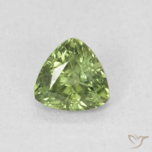 0.48ct 天然 中绿色 蓝宝石, 胖三角形, VVS-VS