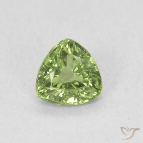 0.46ct 天然 中绿色 蓝宝石, 胖三角形, VVS-VS