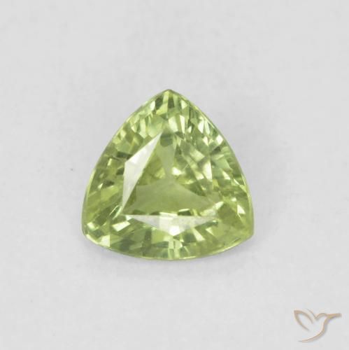 0.40ct 天然 浅活泼的绿色 蓝宝石, 胖三角形, VVS-VS