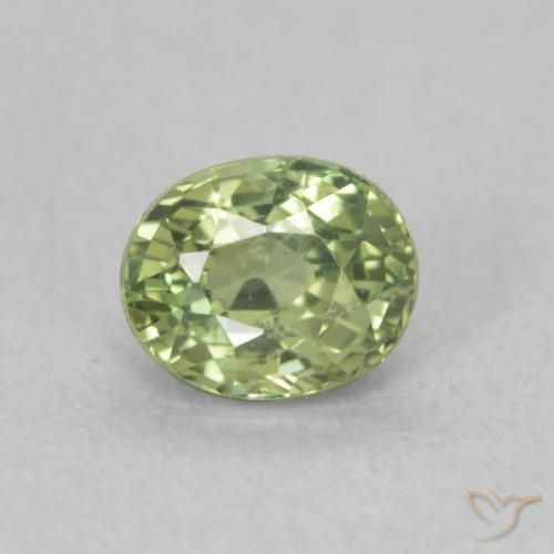 0.66ct 天然 中绿色 蓝宝石, 椭圆形, VVS-VS