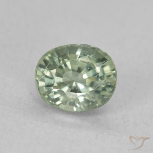 0.68ct 天然 中绿色 蓝宝石, 椭圆形, VVS-VS