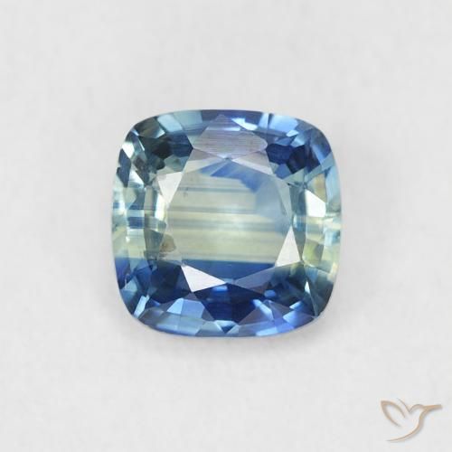 0.70ct 天然 青色 蓝宝石, 软垫, VVS